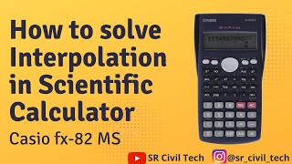 How to solve the Interpolation in Scientific Calculator  CASIO fx82MS [upl. by Anertal140]