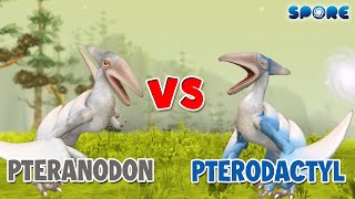 Pteranodon vs Pterodactyl  Dino Faceoff S4E3  SPORE [upl. by Perreault960]