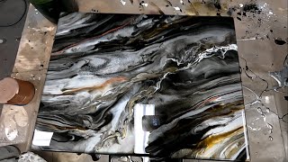 Watch how I created this Black Onyx Marble using Stone Coat epoxy  KCDC Designs [upl. by Nimzzaj]