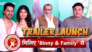 Binny and Family Trailer Launch Anjini Dhawan Ektaa Kapoor Varun Dhawan and Family  SBB Xtra [upl. by Donelson]