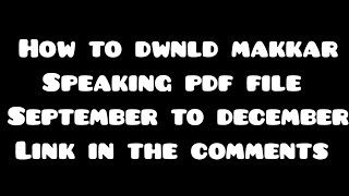 How to Download makkar speaking pdf september to december 2022  Sep to dec New Speaking cue cards [upl. by Barnaby]