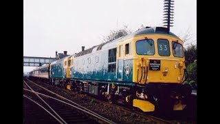 Class 33s on a railtour to Skegness  22031997 [upl. by Powder]