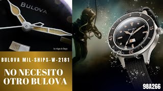 ¡No necesito otro Revisión Reloj Bulova MilShipsW2181 submersible automático 98A266 [upl. by Iliram179]