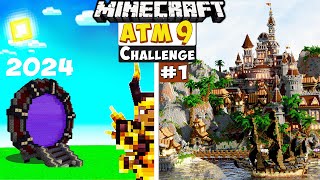 minecraft 100 days challenge in All The Mods 9 episode1 [upl. by Sutit246]