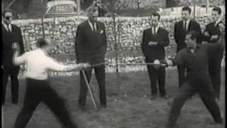 1958 Epee Duel Lifar vs Cuevas [upl. by Netsyrk]