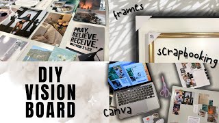 creating my 2024 VISION BOARD ✨ how to create a vision board [upl. by Inafit]