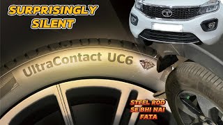 CONTINENTAL UC6 INSTALLED ON TATA NEXON  BEST MICHELIN TYRE REPLACEMENT 2023 continental michelin [upl. by Nylarat62]