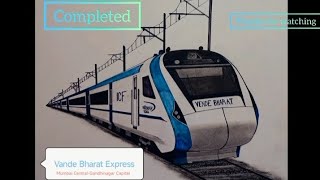 The drawing of Mumbai CentralGandhinagar capital Vande Bharat express [upl. by Aramen]