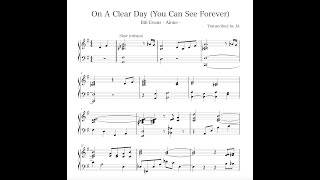 quotOn A Clear Day You Can See Foreverquot Bill Evans solo piano transcription [upl. by Ankney265]