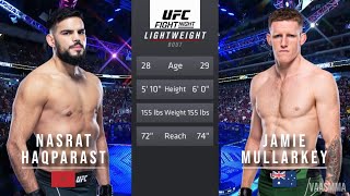 NASRAT HAQPARAST VS JAMIE MULLARKEY FULL FIGHT UFC VEGAS 83 [upl. by Raama194]