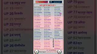 Uttar Pradesh ke sabhi jillo ka name vairalshorts viralvideo viral popularshorts [upl. by Jonell]