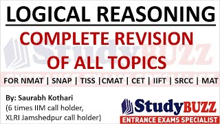 Complete revision of all Logical Reasoning topics for MBA exams  Concepts  Shortcuts  Questions [upl. by Yna]