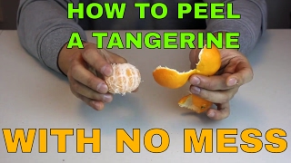 How to peel a tangerine or orange fast with no mess  MAKE EASY [upl. by Yblek]