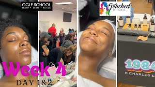 Esthetician School Vlog 2024 Week 4Day 1 amp 2 Ogle School TouchedByTyHairCo [upl. by Ahsienel]