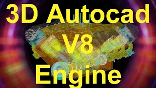 AutoCad V8 Engine with Animation [upl. by Eirrot420]