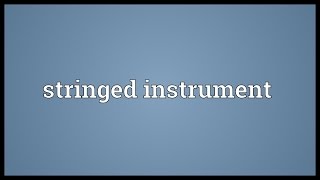 Stringed instrument Meaning [upl. by Lativa838]