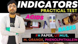 VARIOUS INDICATORS EXPERIMENT  ⚗️ACID BASE PH TEST  by Sanjiv Sir [upl. by Asyen931]