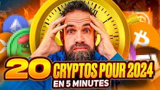 📚 20 CRYPTOS à posséder en 2024 pour le BULLRUN  Top Cryptos [upl. by Holli]