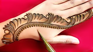 New stylish back hand mehndi design  easy mehndi design  mehndi ka design  mehndi design  mehndi [upl. by Jerrylee]