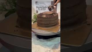 Let’s crumb coat chocolate cake cake trending viral youtube shortsfeed shorts [upl. by Irmina]