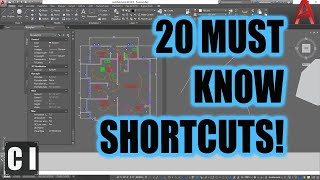 20 Must know AutoCAD Shortcuts amp Commands AutoCAD Tips amp Tricks [upl. by Bein]