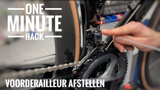 Razendsnel je mechanische VOORDERAILLEUR fiets afstellen  One Minute Bike Hack 11 [upl. by Asilej]