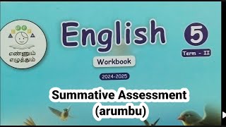 5th standard English term 2 summative assessment arumbu 2024 2025 workbook answer page number 79 83 [upl. by Nomis]