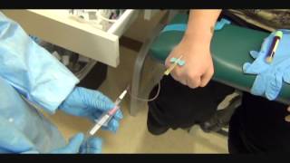 Butterfly Hand Phlebotomy Outside Vein Activationwmv [upl. by Nylanej]