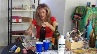 How to Paint Wine Bottles [upl. by Yeloc50]