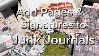 Add Page Signatures to Junk Journals [upl. by Lalittah]