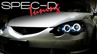 SPECDTUNING INSTALLATION VIDEO 20022004 ACURA RSX PROJECTOR HEAD LIGHTS [upl. by Kendricks894]