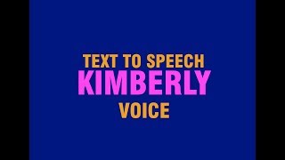 Text to Speech Voice KIMBERLY VOICE from Ivona ☺ DOWNLOAD LINK BELOW [upl. by Nassah454]