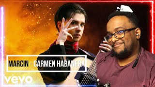 First Time Reacting to Marcin Carmen Habanera on One Guitar [upl. by Junji101]