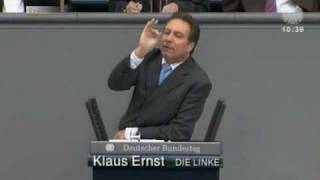 Klaus Ernst DIE LINKE 10 Euro Mindestlohn als Lohnuntergrenze einführen [upl. by Odnuges]