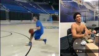 Liangelo Ball SHOWS OFF His New Moves  Liangelo Ball UCLA Workout [upl. by Neesay521]