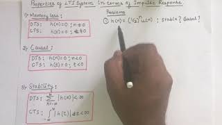 113 Properties of LTI System in terms of impulse response and SLOVED PROBLEM  EC Academy [upl. by Hime]