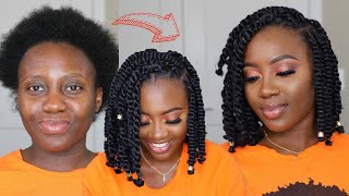 DIY Short Passion Twist Tutorial  Easy StepbyStep No Crochet  Protective Style ft Toyotress [upl. by Eecal]