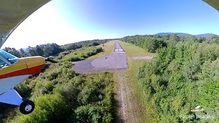 Supercub Flight to Moultonboro NH Airport [upl. by Cathy]