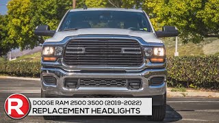 DIY Install SpecD Replacement Headlights Ram 2500 3500 2019 2020 2021 2022 Chrome  Black How To [upl. by Langan]