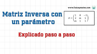 Matriz inversa con parámetro  Ejercicio resuelto [upl. by Enajharas]