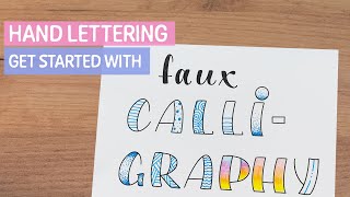 FAUX CALLIGRAPHY for beginners  STAEDTLER Art Class Hand Lettering [upl. by Annauqaj]