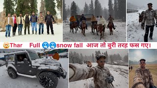 2Part 4🥶temperature Gulmarg ful snowfall in horse first ride [upl. by Noseaj299]