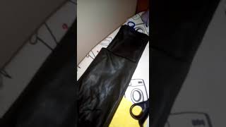 Ourlet pantalon cuir avec astuce de coudre le cuir et le skay facilement طريقه تقصير سروال من جلد [upl. by Nehtan]