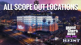 GTA 5 ONLINE ALL CASINO SCOPE OUT LOCATIONS [upl. by Falk783]