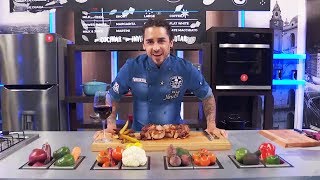 Cucinare TV  quotBondiola rellena a la cerveza con batatas asadasquot [upl. by Nima]