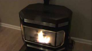 Breckwell Pellet Stove operation burning pellets Part 2 [upl. by Gertrudis]