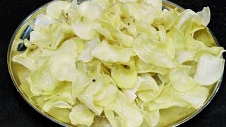 कुरकुरीत बटाटा वेफर्स  How to make BatataPotato Wafers  MadhurasRecipe [upl. by Ossie]