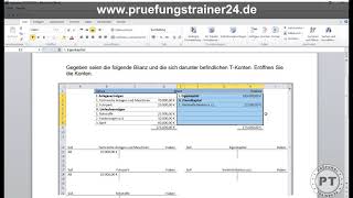 Wie du sehr gut das Eröffnen der Bestandskonten lernen kannst Konten eröffnen Aufgabe 1 [upl. by Atterol337]