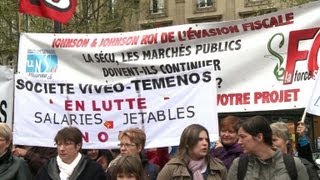 Viveo manifestation à Paris contre le plan social [upl. by Figge481]