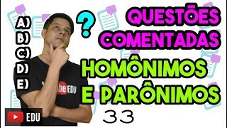 Questão 33 Homônimos e parônimos [upl. by Hake]